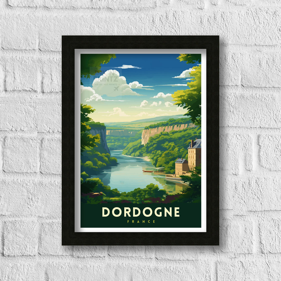 Dordogne France Travel Print Dordogne Wall Decor Dordogne Poster France Travel Prints Dordogne Art Print Dordogne Illustration Dordogne