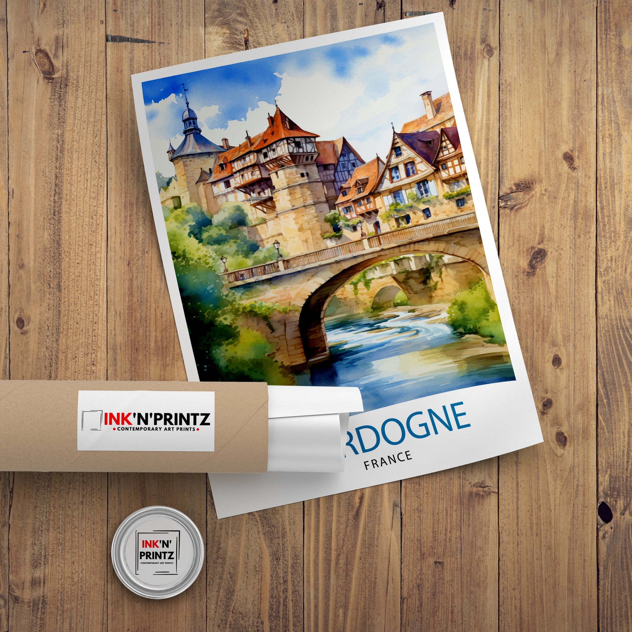 Dordogne France Travel Print Dordogne Wall Decor Dordogne Poster France Travel Prints Dordogne Art Print Dordogne Illustration Dordogne
