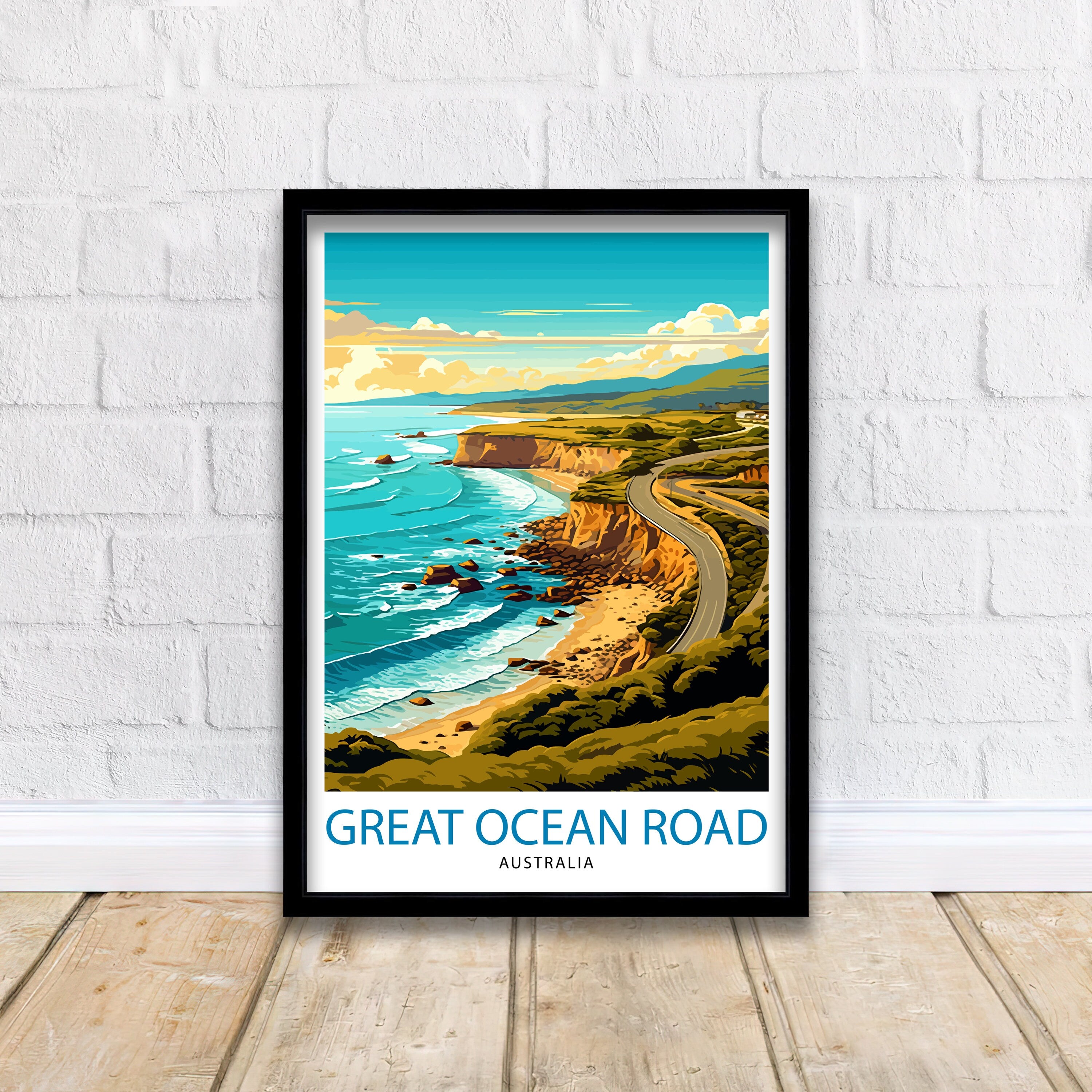 Great Ocean Road Australia Print, Coastal Road Trip Art