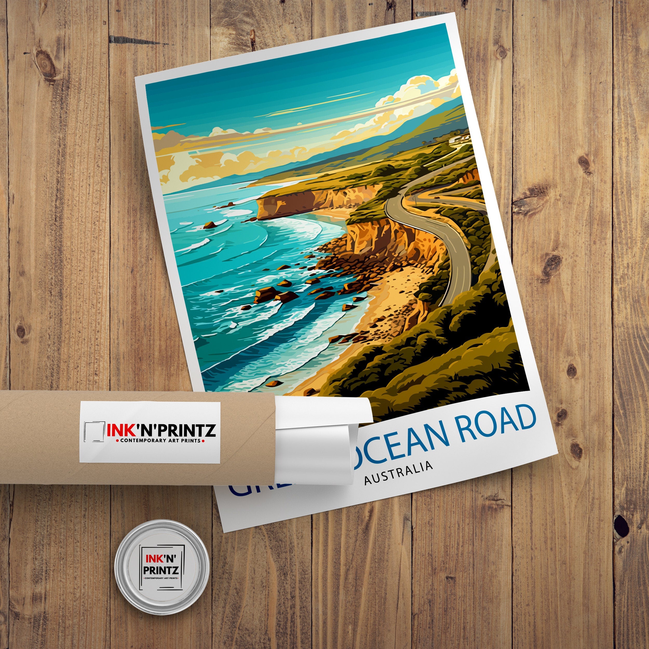 Great Ocean Road Australia Print, Coastal Road Trip Art