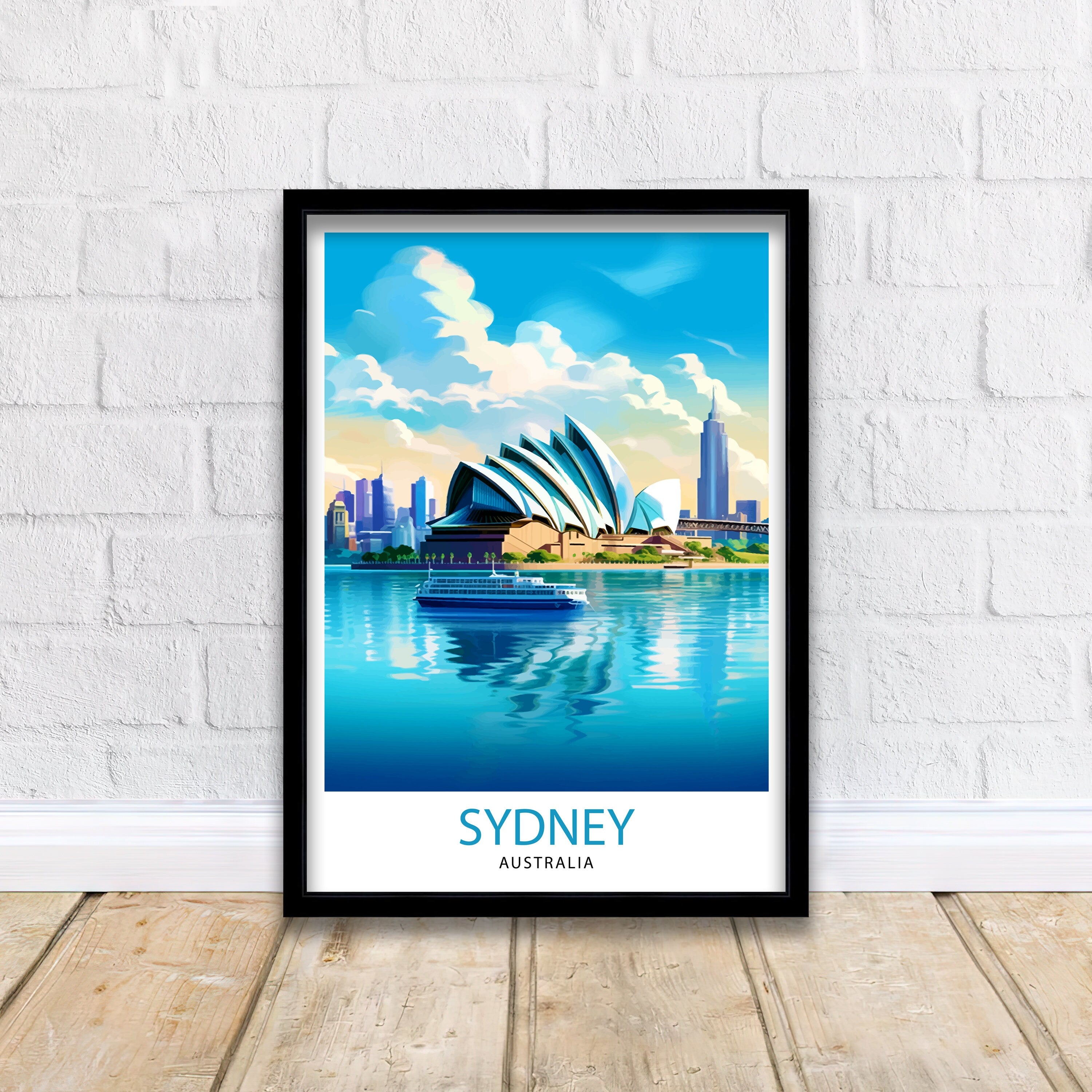 Sydney Australia Travel Print Sydney Wall Decor Sydney Poster Australia Travel Prints Sydney Art Print Sydney Illustration Sydney Wall Art