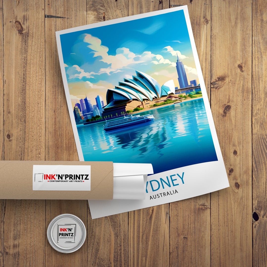 Sydney Australia Travel Poster Sydney