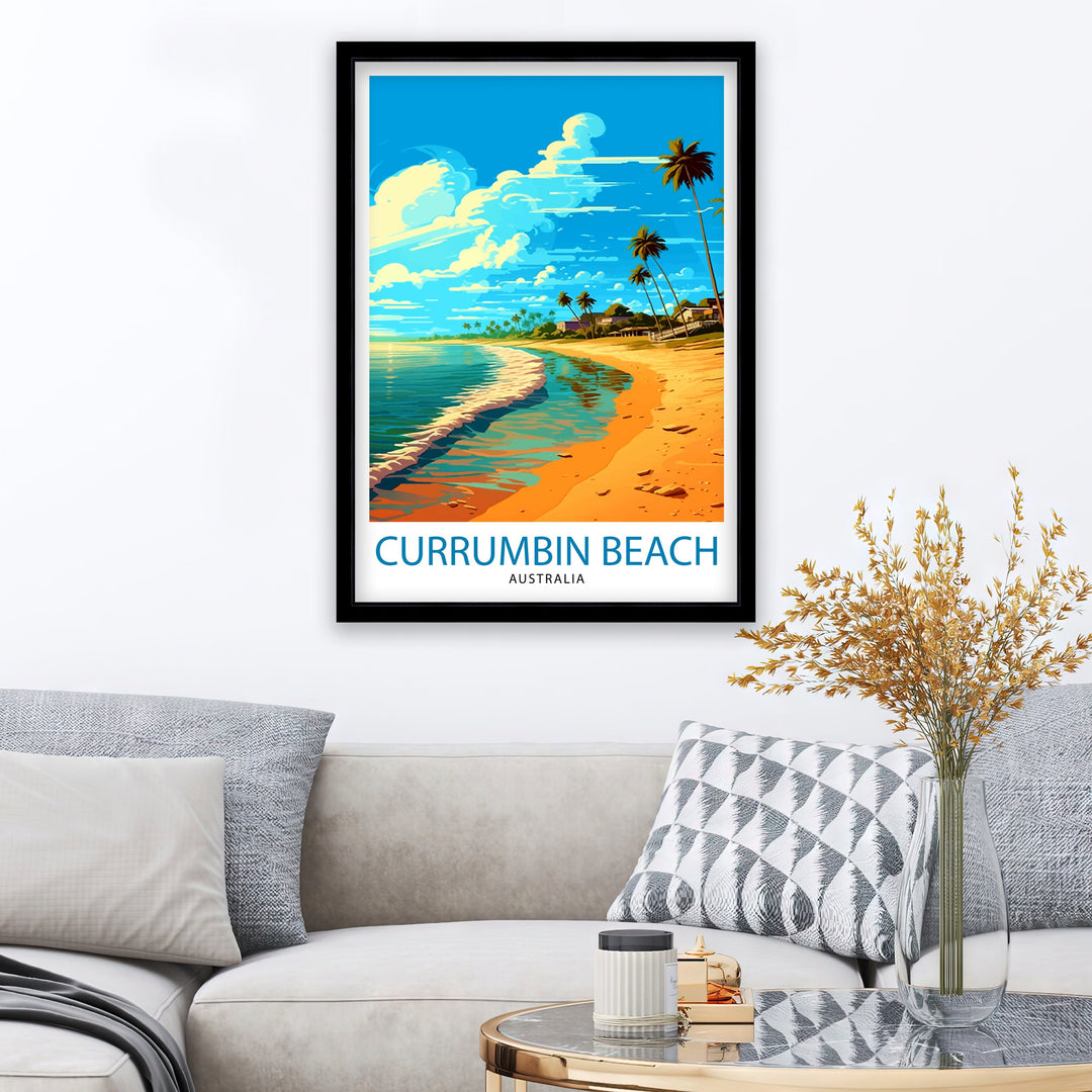 Currimbin Beach Travel Poster Coastal