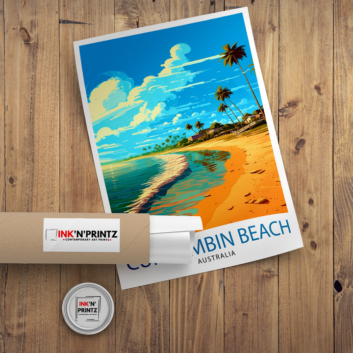 Currimbin Beach Travel Poster Coastal