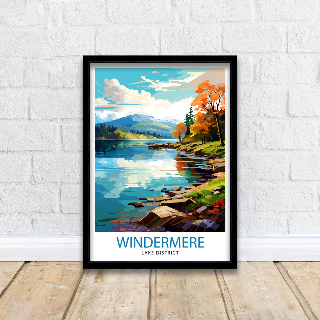 Lake Windermere Travel Poster