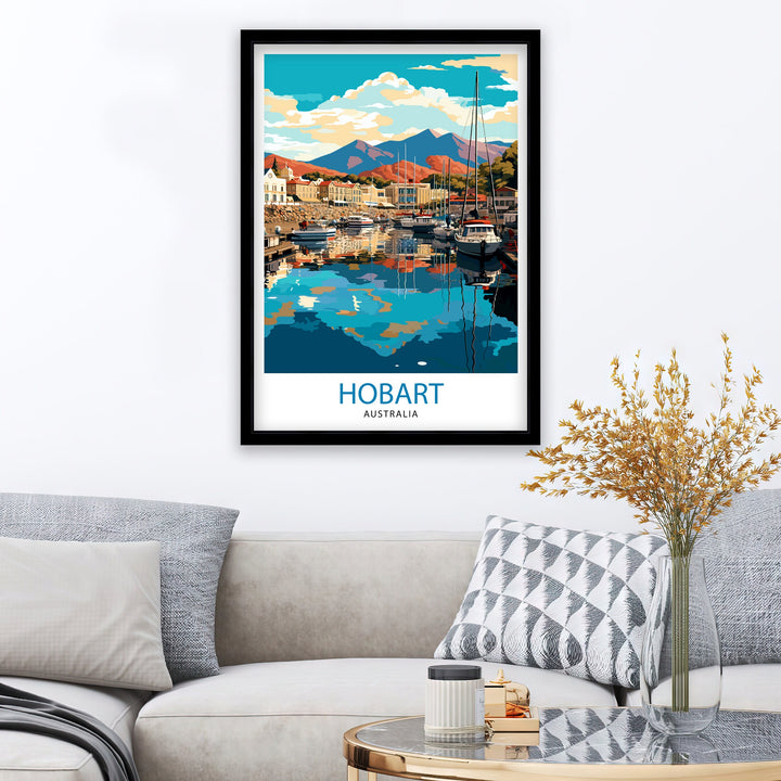 Hobart Australia Travel Poster Tasmania