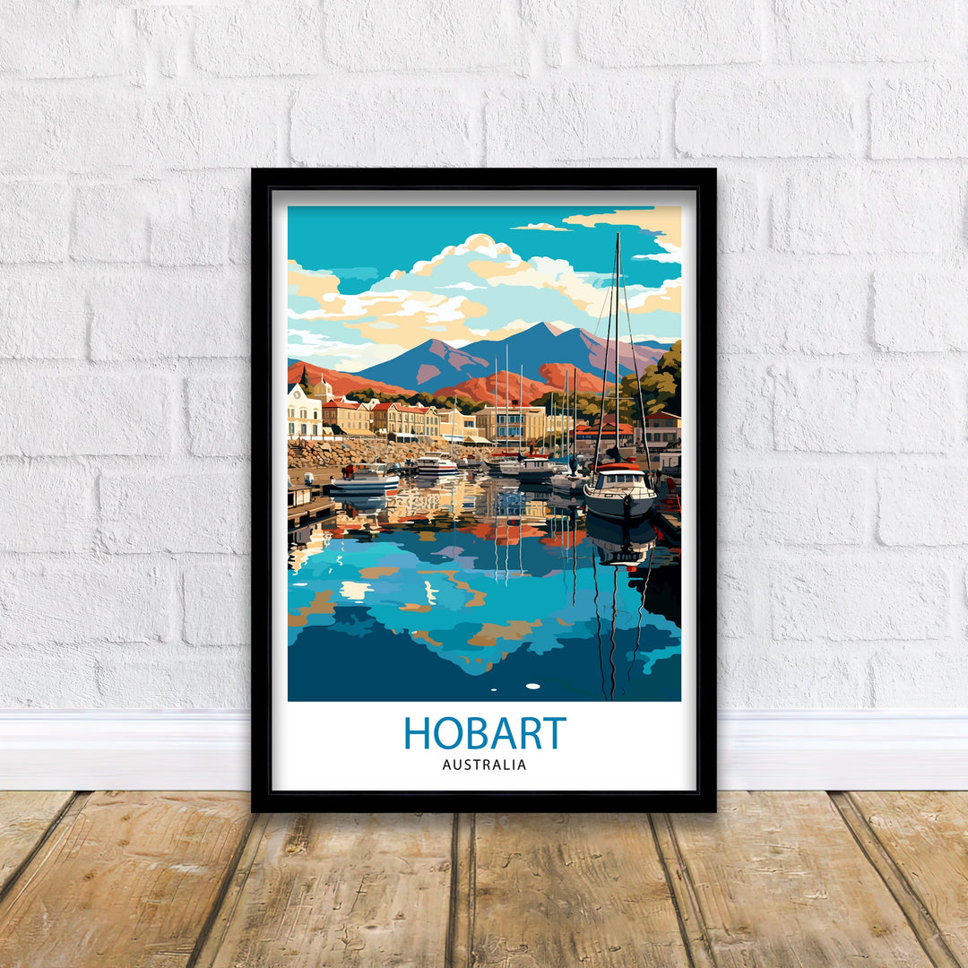 Hobart Australia Travel Poster Tasmania