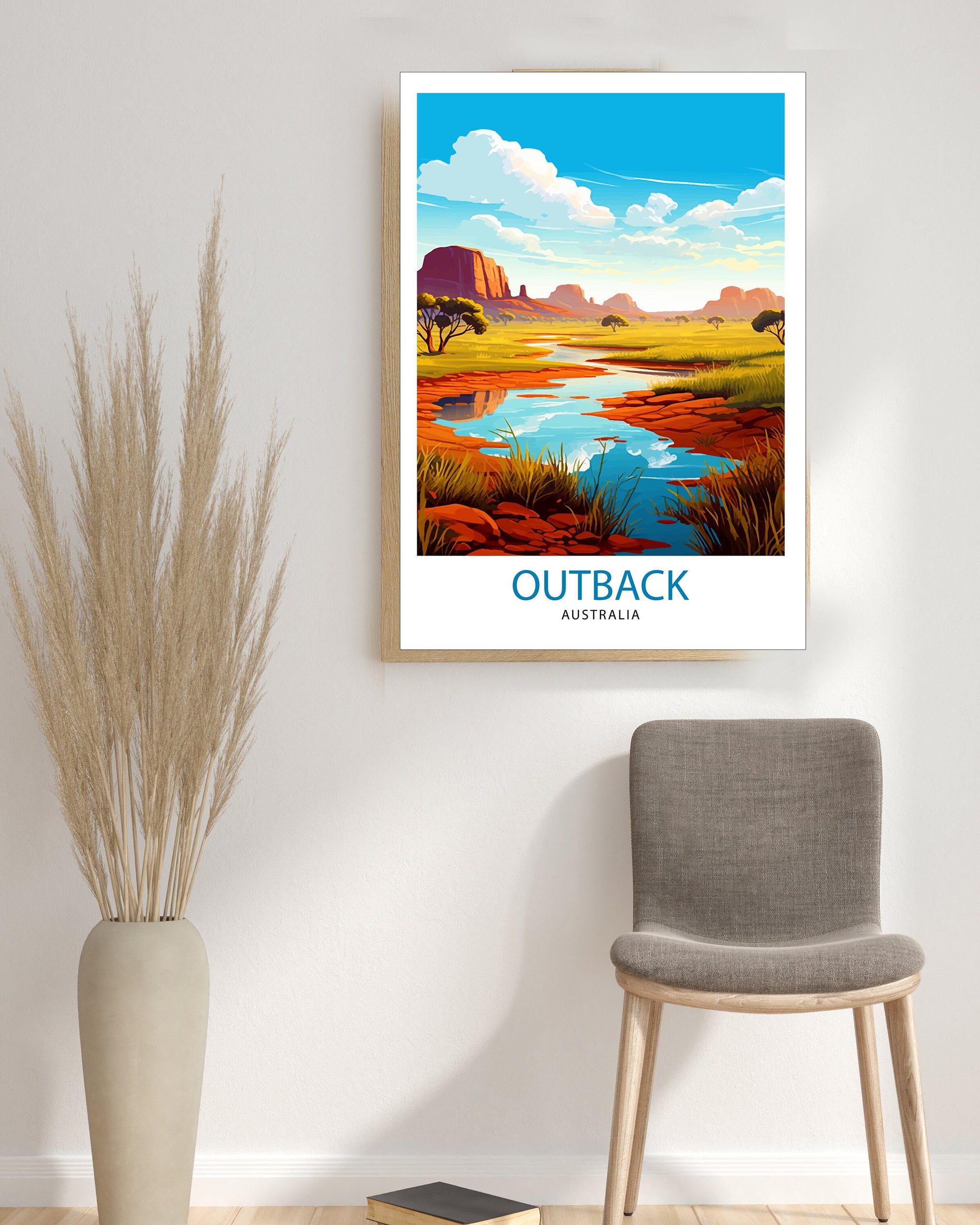 Outback Australia Travel Print Desert Wall Decor Australian Outback Poster Landscape Travel Prints Outback Art Print Australian Desert