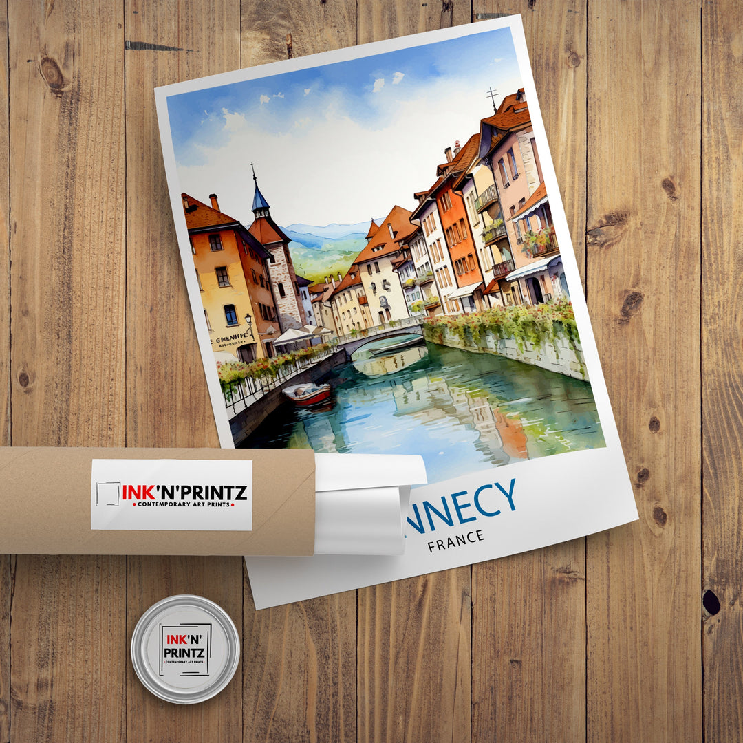 Annecy France Travel Poster Annecy