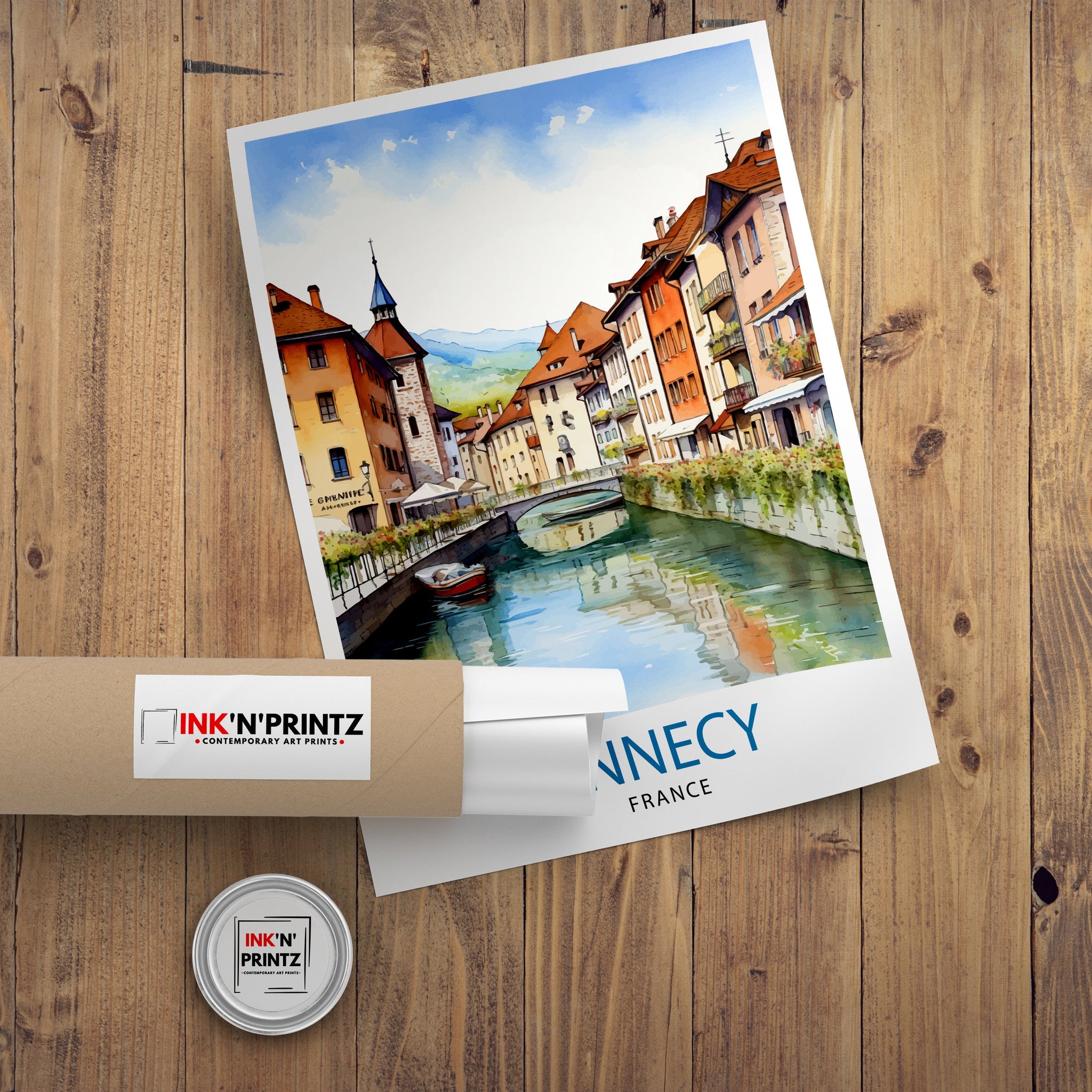 Annecy France Travel Print Annecy Wall Decor Annecy Poster French Travel Prints Annecy Art Print Annecy Illustration Annecy Wall Art