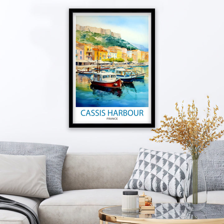 Cassis Harbour Travel Poster Cassis