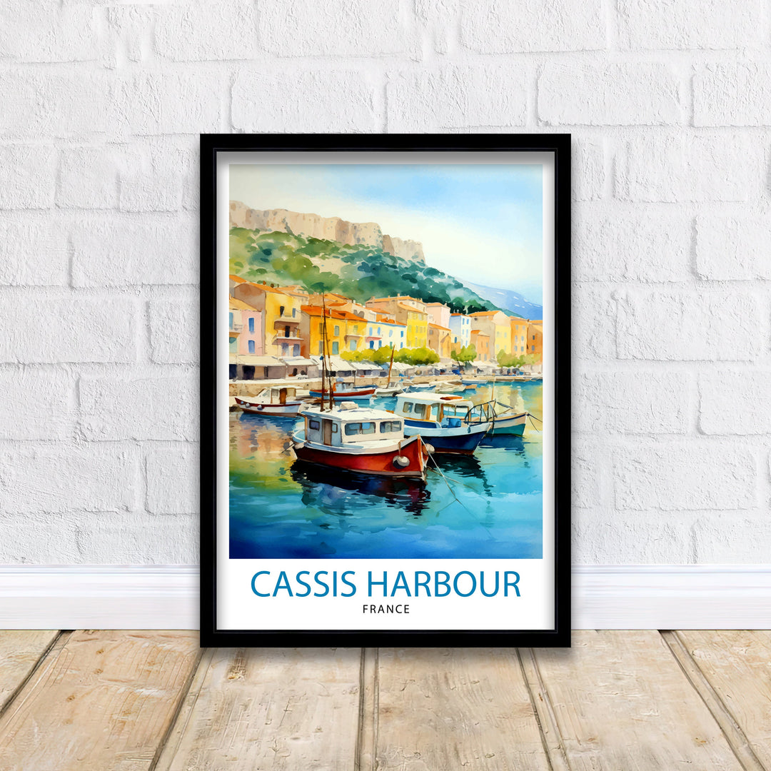 Cassis Harbour Travel Poster Cassis