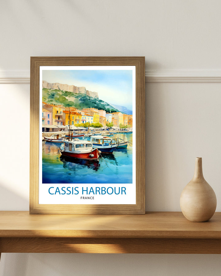 Cassis Harbour Travel Poster Cassis