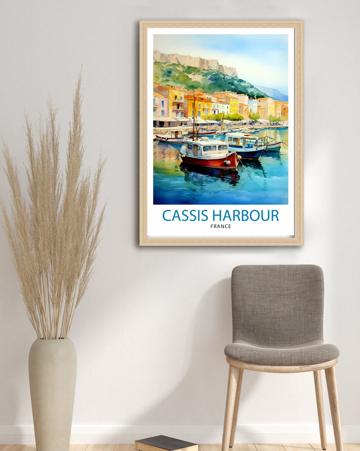 Cassis Harbour Travel Poster Cassis