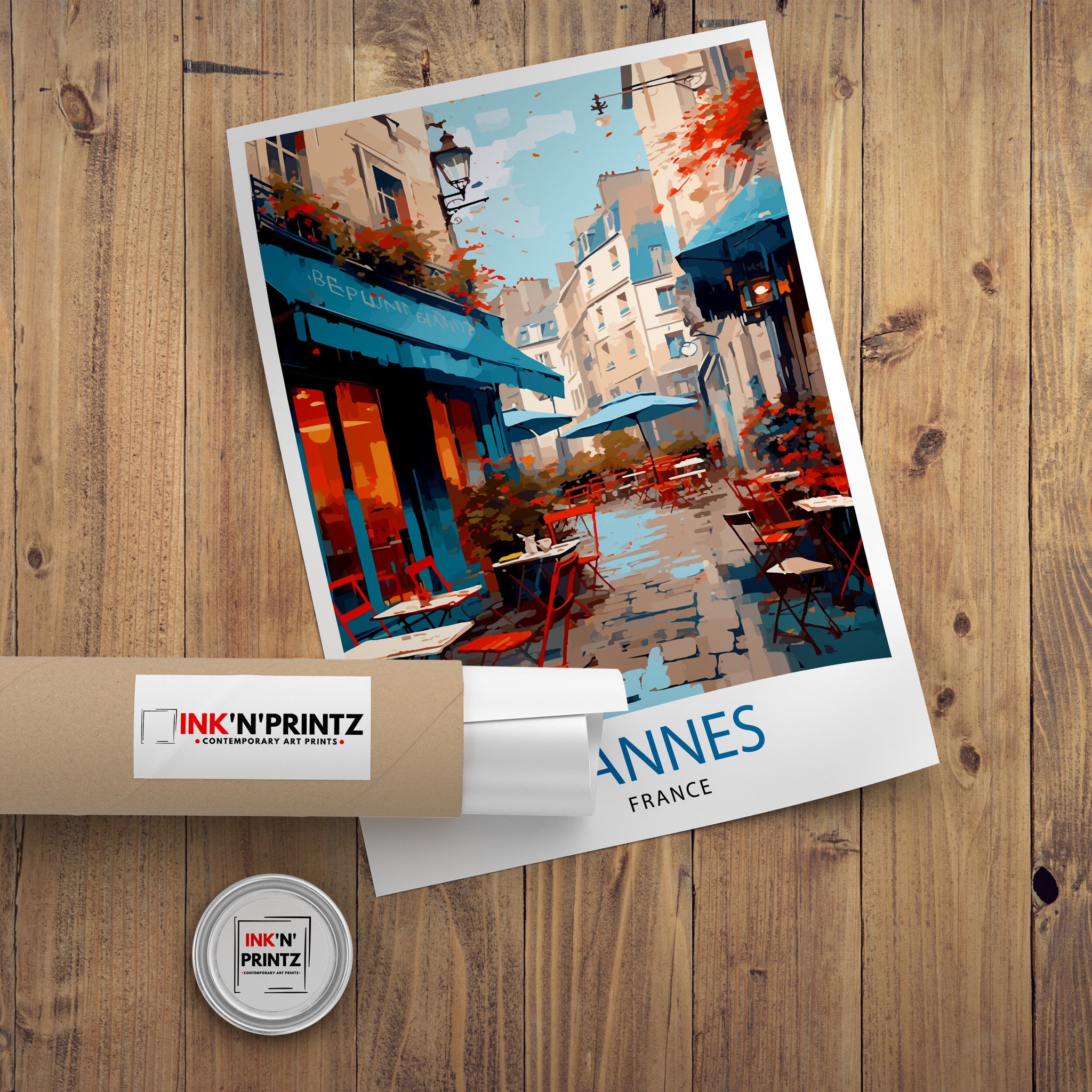 Cannes France Travel Print Cannes Wall Decor Cannes Poster French Riviera Travel Prints Cannes Art Print Cannes Illustration