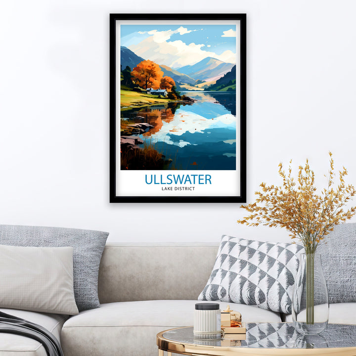 Ullswater Lake District Travel Print Lake District Wall Decor Ullswater Home Living Decor Ullswater Illustration Travel Poster Gift for