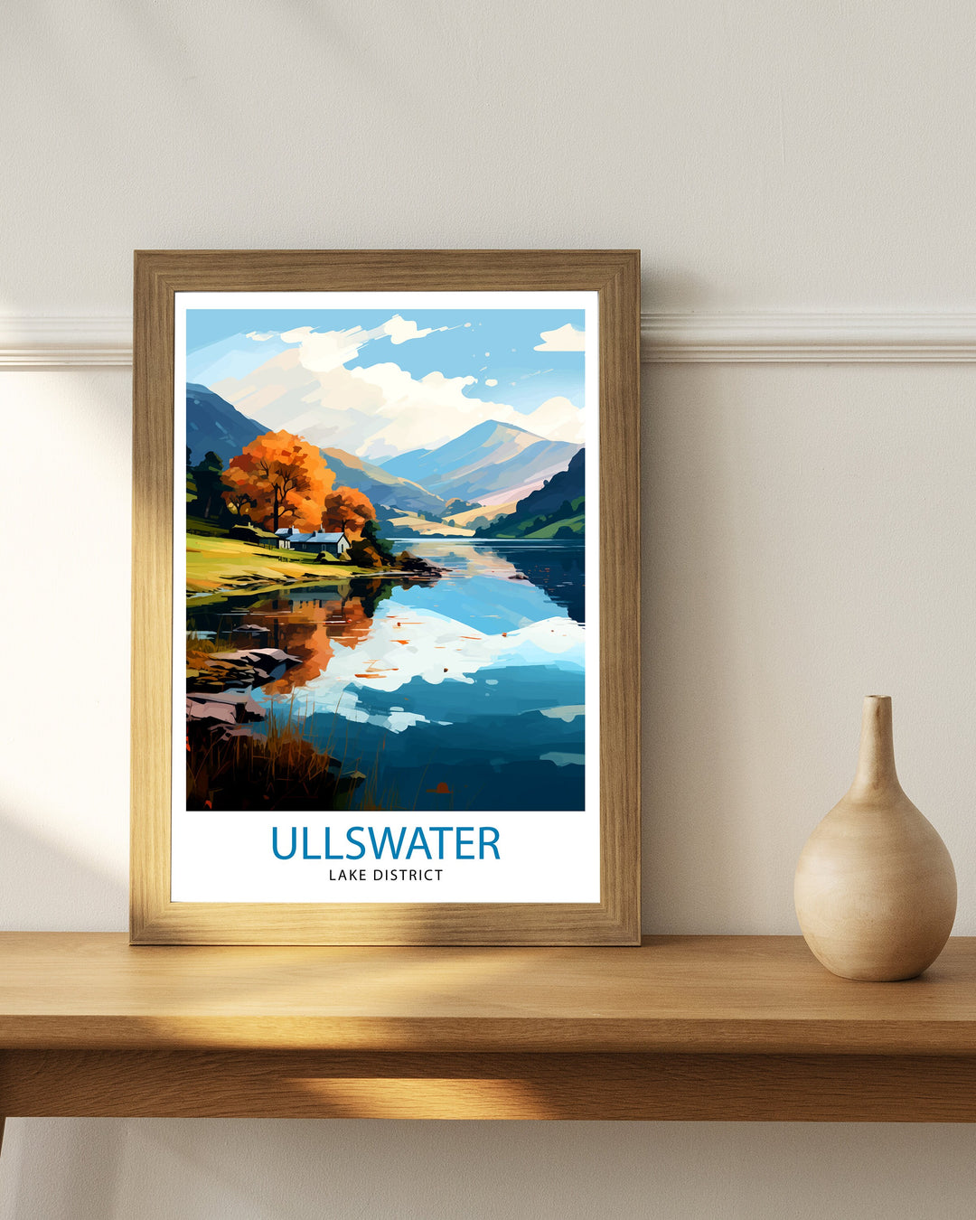Ullswater Lake District Travel Print Lake District Wall Decor Ullswater Home Living Decor Ullswater Illustration Travel Poster Gift for