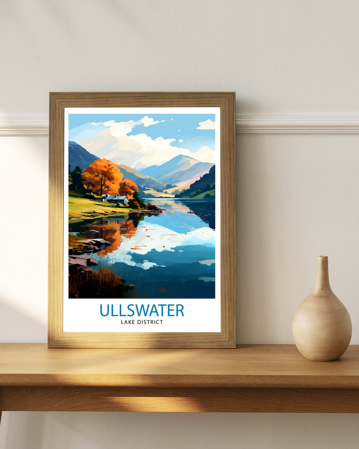 Ullswater Lake District Travel Print Lake District Wall Decor Ullswater Home Living Decor Ullswater Illustration Travel Poster Gift for