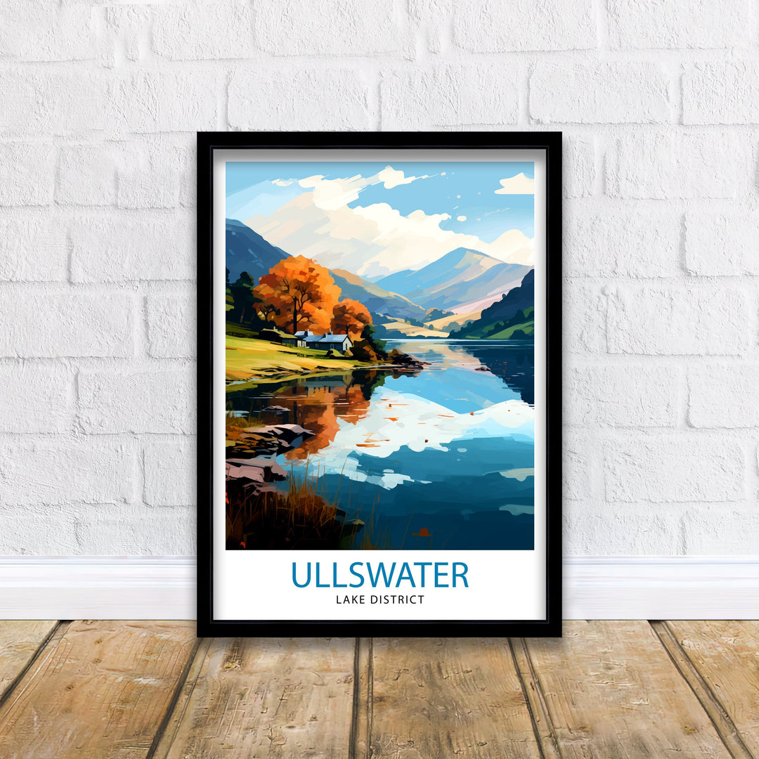 Ullswater Lake District Travel Print Lake District Wall Decor Ullswater Home Living Decor Ullswater Illustration Travel Poster Gift for