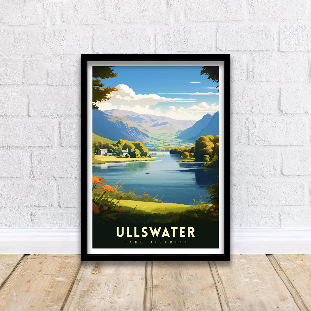 Ullswater Lake District Travel Poster Lake District