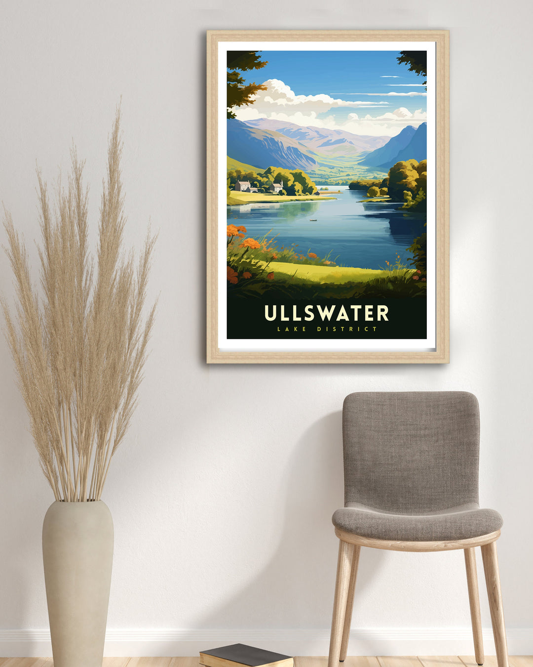 Ullswater Lake District Travel Poster Lake District