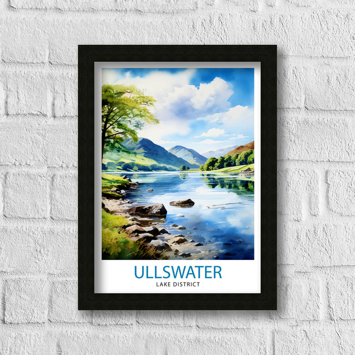 Ullswater Lake District Travel Print Lake District Wall Decor Ullswater Home Living Decor Ullswater Illustration Travel Poster Gift for