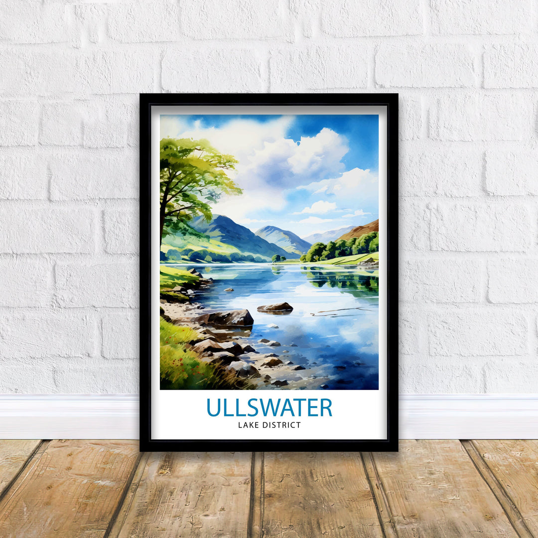 Ullswater Lake District Travel Print Lake District Wall Decor Ullswater Home Living Decor Ullswater Illustration Travel Poster Gift for