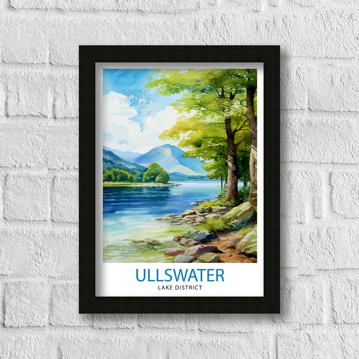 Ullswater Lake District Travel Print Lake District Wall Decor Ullswater Home Living Decor Ullswater Illustration Travel Poster Gift for