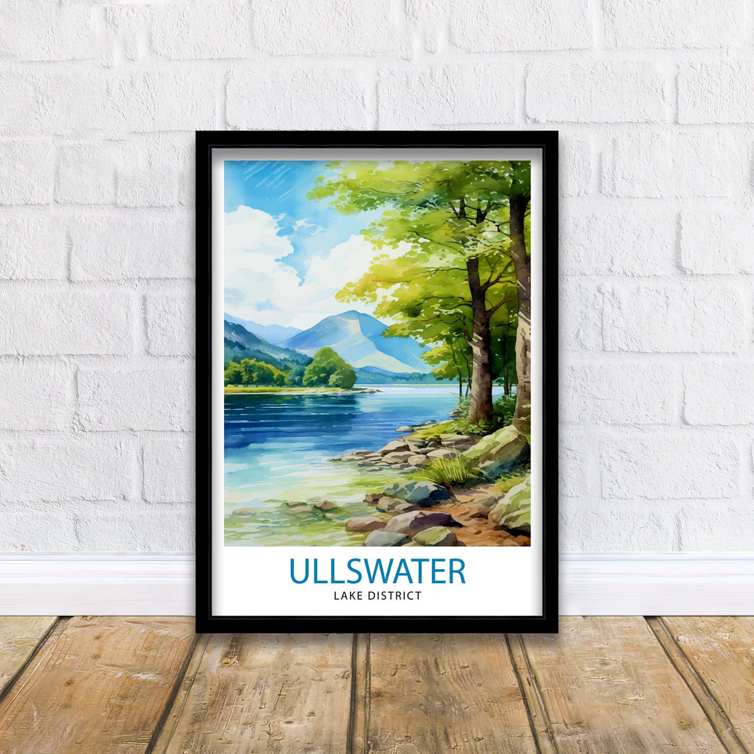 Ullswater Lake District Travel Print Lake District Wall Decor Ullswater Home Living Decor Ullswater Illustration Travel Poster Gift for