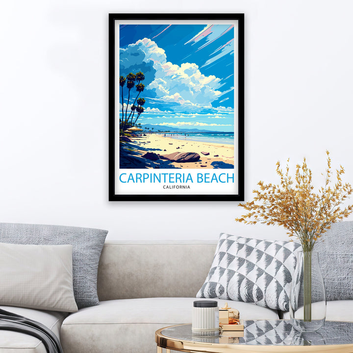 Carpinteria Beach California Travel Poster