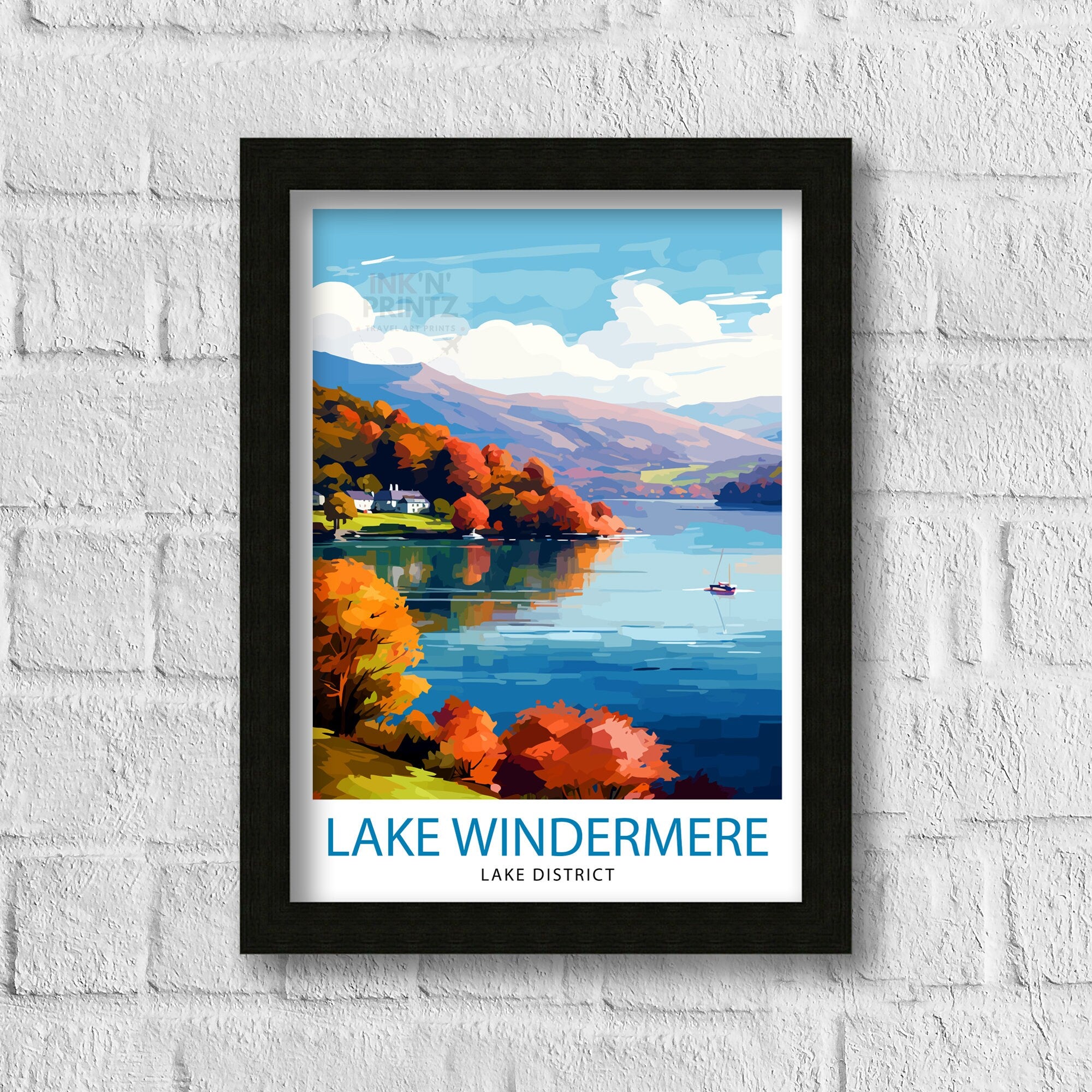 Lake Windermere Travel Poster
