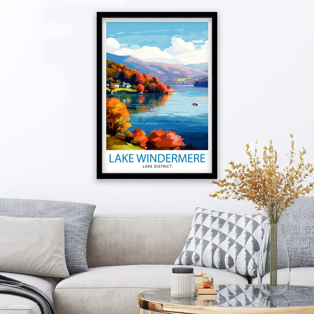 Lake Windermere Travel Poster