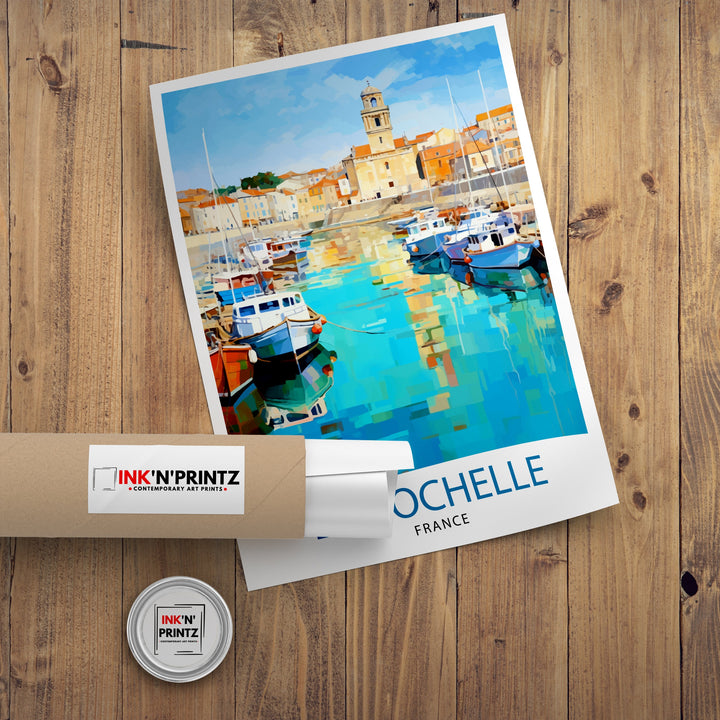 La Rochelle Travel Print La Rochelle Wall Decor France Illustration Travel Poster Gift for La Rochelle Home Decor