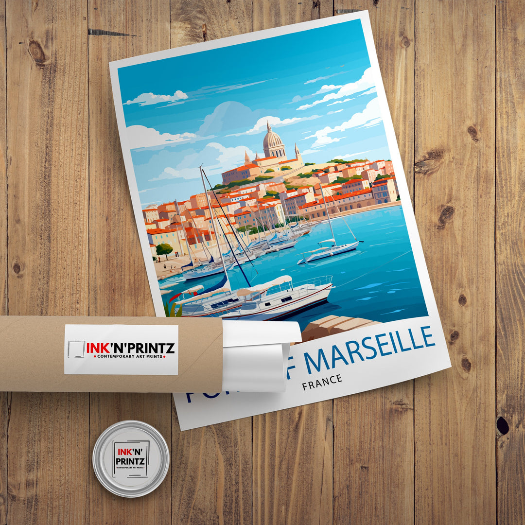 Marseille France Travel Poster Marseille