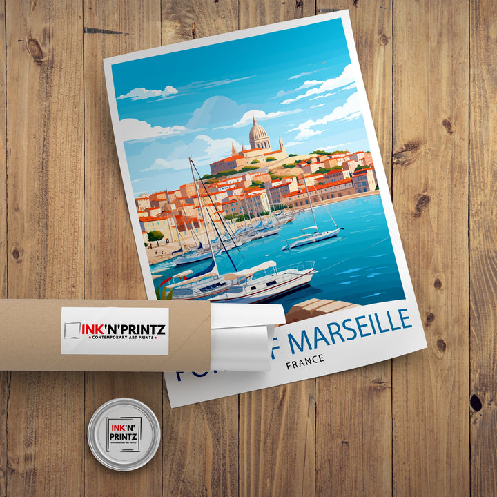 Marseille France Travel Poster Marseille