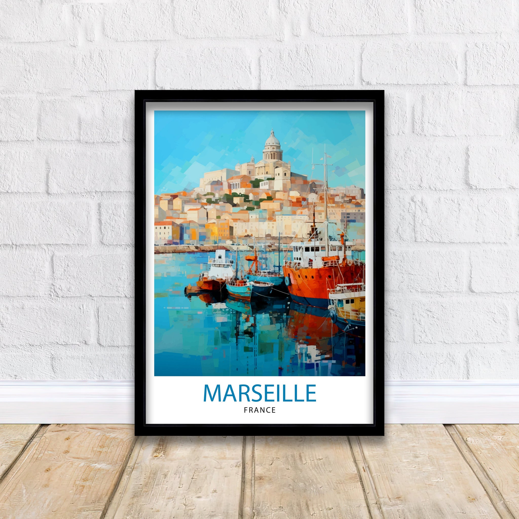 Marseille France Travel Print Marseille Wall Decor Marseille Poster France Travel Prints Marseille Art Print Marseille Illustration