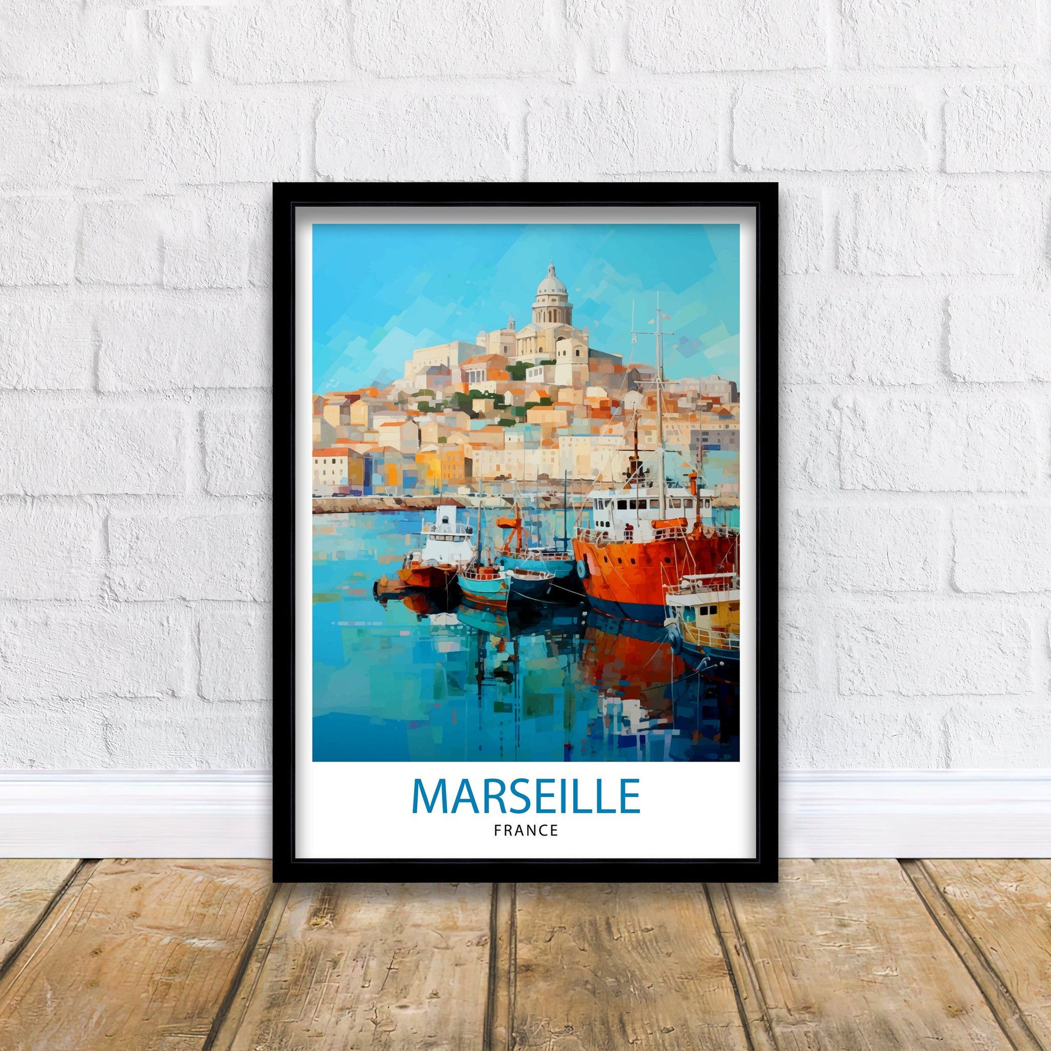 Marseille France Travel Print Marseille Wall Decor Marseille Poster France Travel Prints Marseille Art Print Marseille Illustration