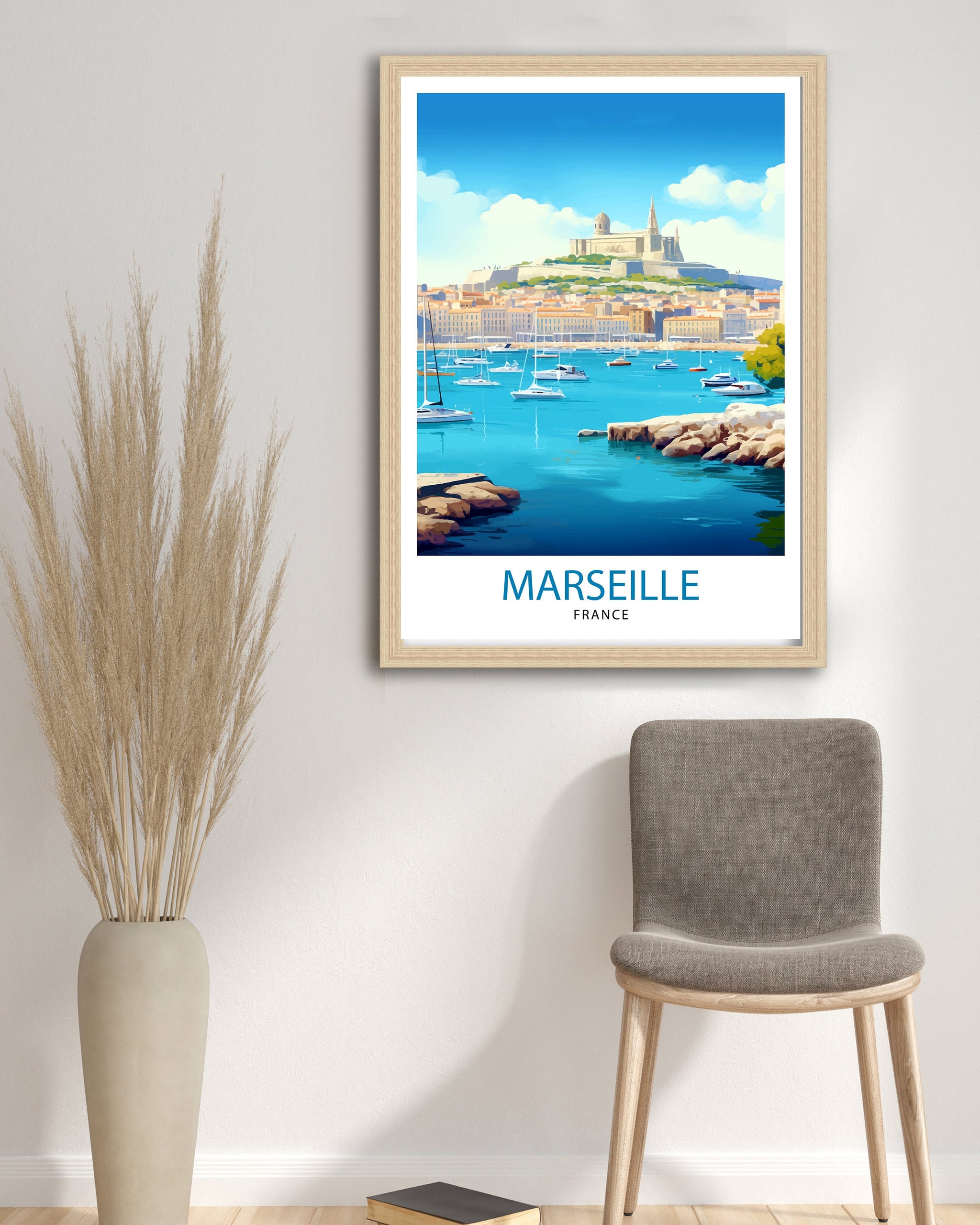 Marseille France Travel Print Marseille Wall Decor Marseille Poster France Travel Prints Marseille Art Print Marseille Illustration