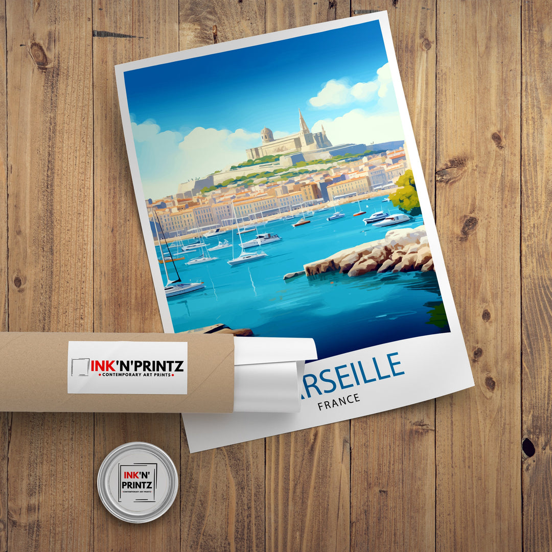 Marseille France Travel Poster Marseille