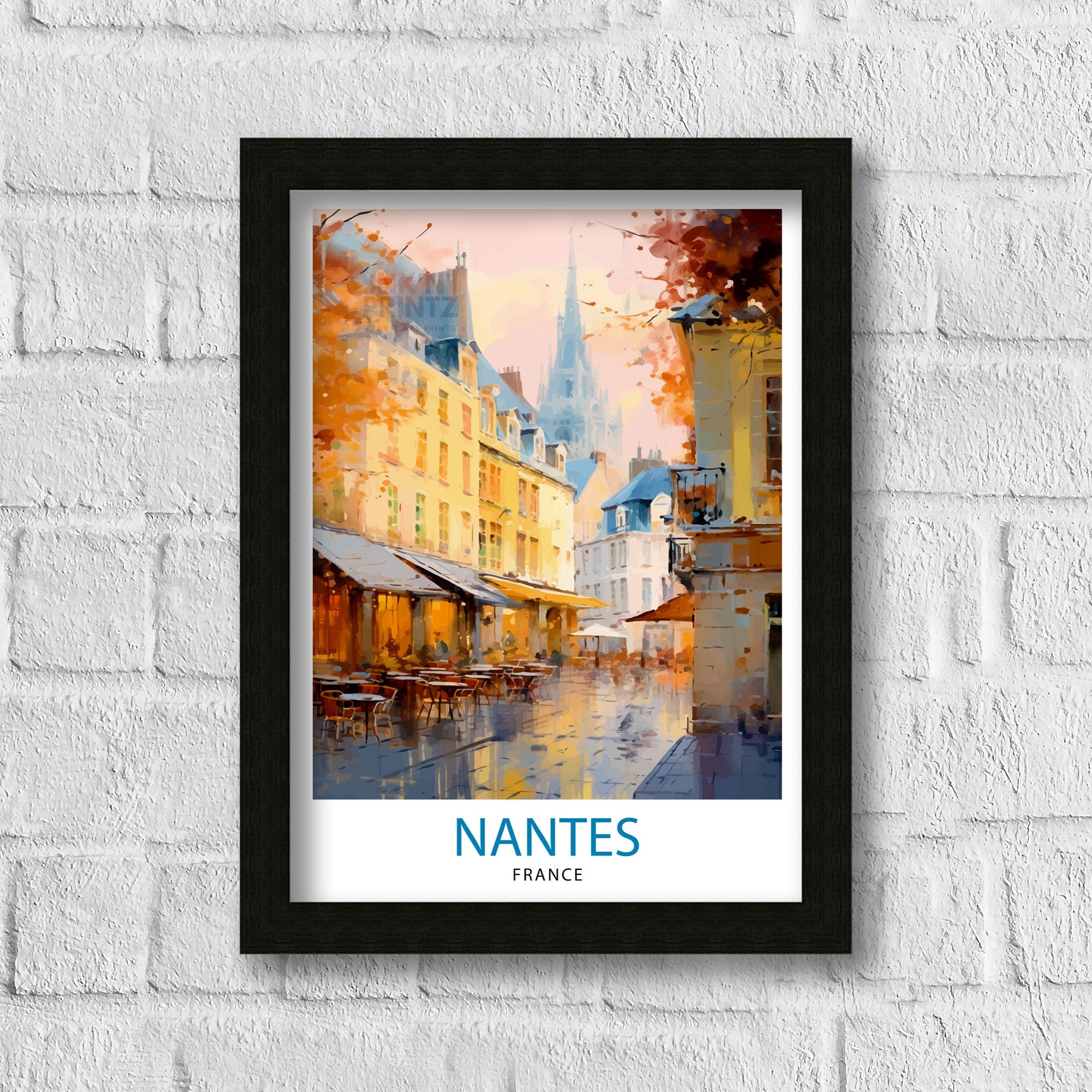 Nantes France Travel Print Nantes Wall Decor Nantes Illustration Nantes Travel Poster Gift For Nantes France Home Decor