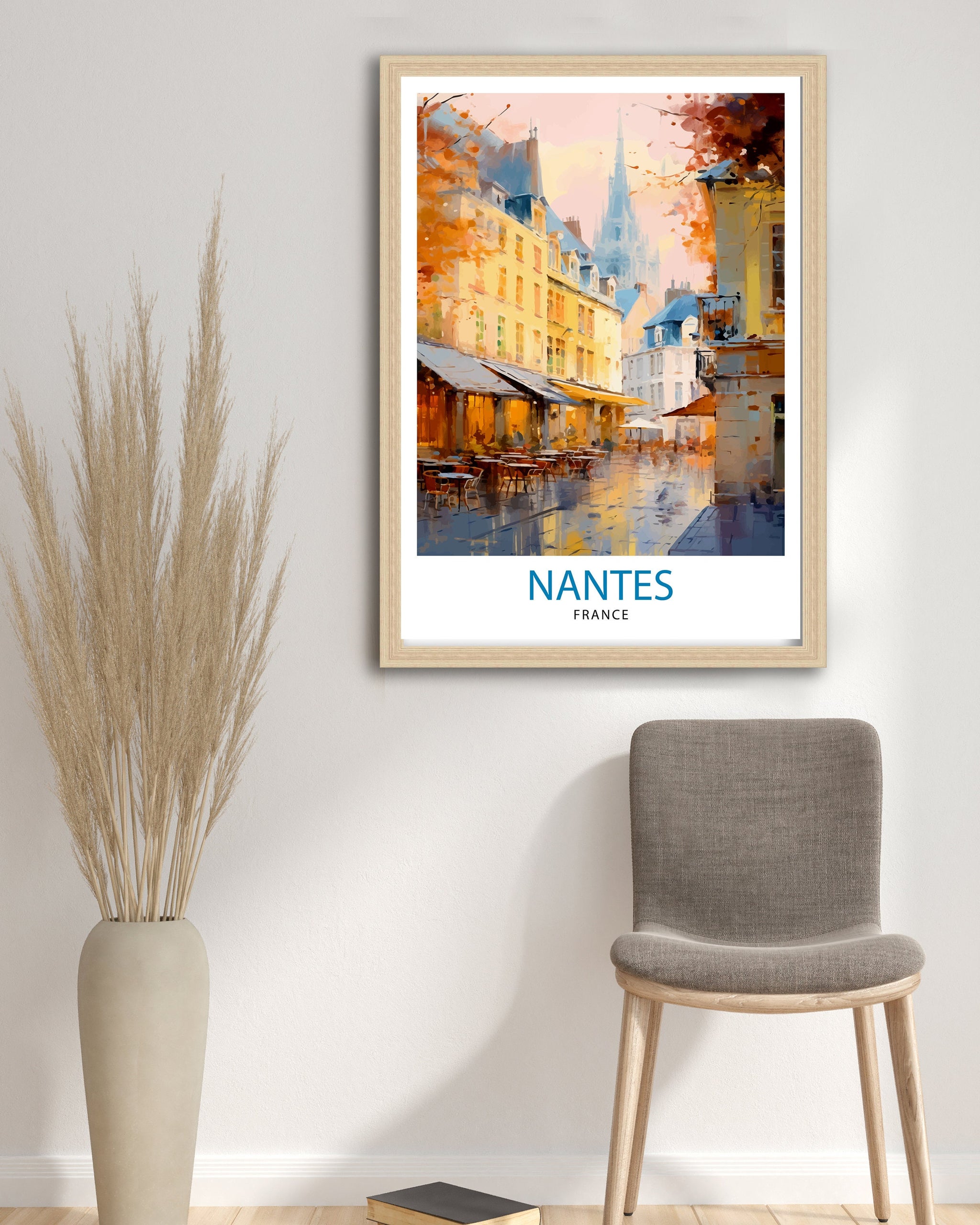 Nantes France Travel Print Nantes Wall Decor Nantes Illustration Nantes Travel Poster Gift For Nantes France Home Decor