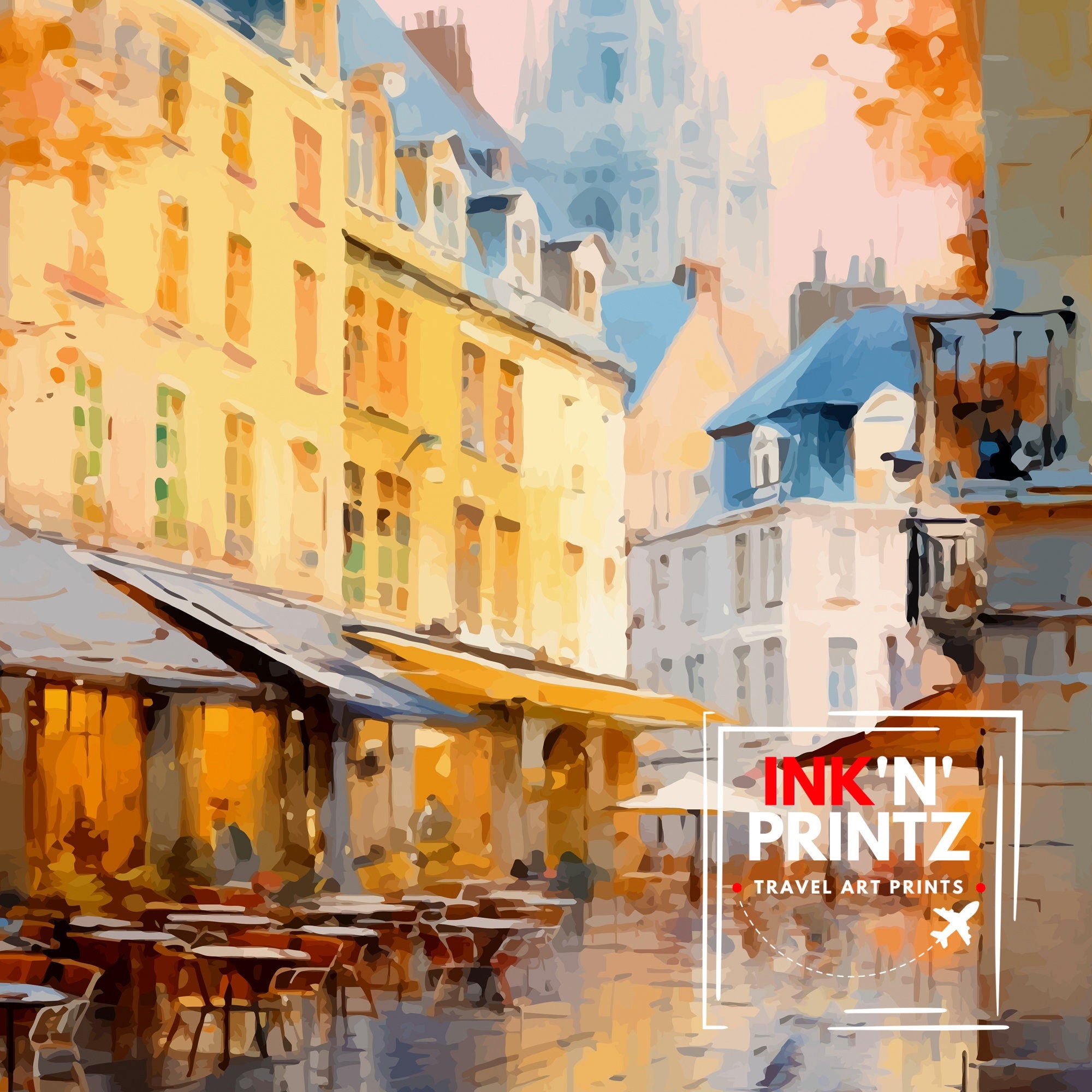 Nantes France Travel Print Nantes Wall Decor Nantes Illustration Nantes Travel Poster Gift For Nantes France Home Decor