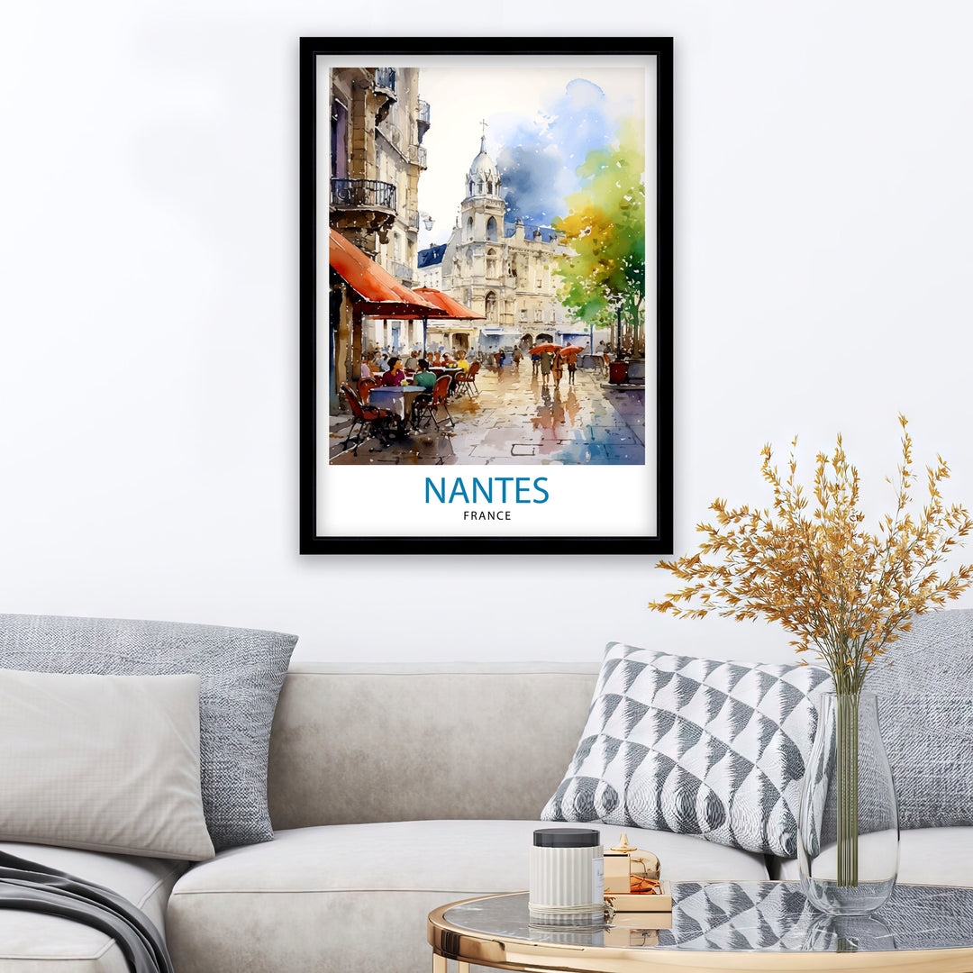 Nantes France Travel Poster Nantes