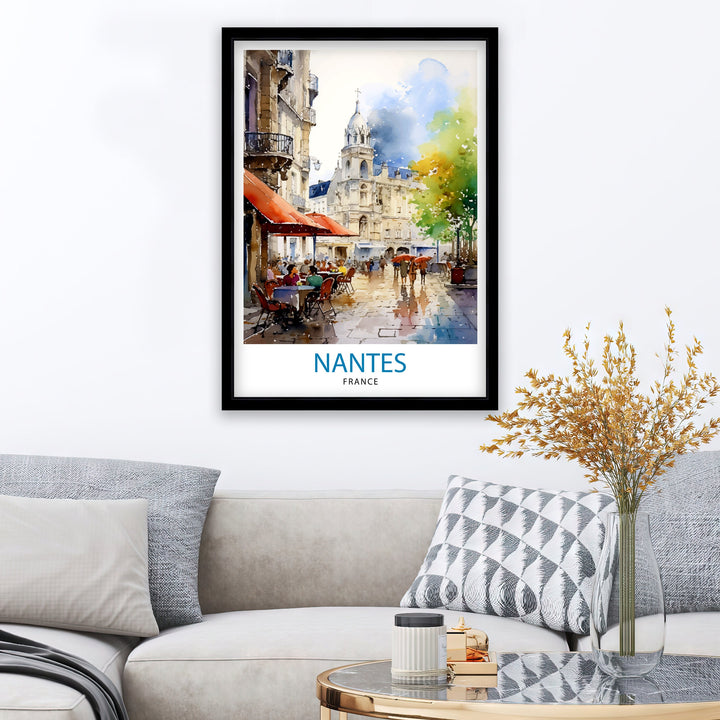 Nantes France Travel Poster Nantes