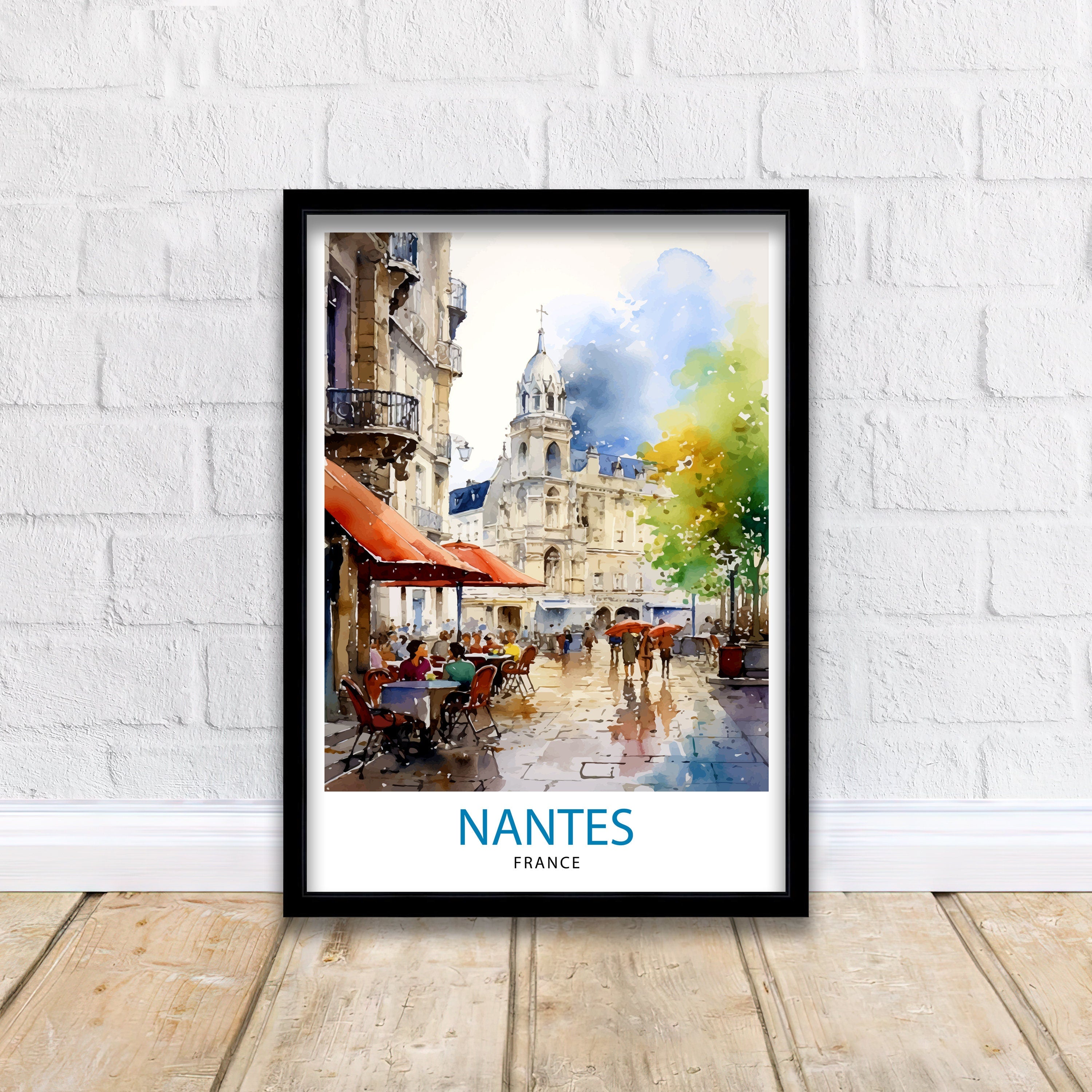 Nantes France Travel Print Nantes Wall Decor Nantes Illustration Nantes Travel Poster Gift For Nantes France Home Decor