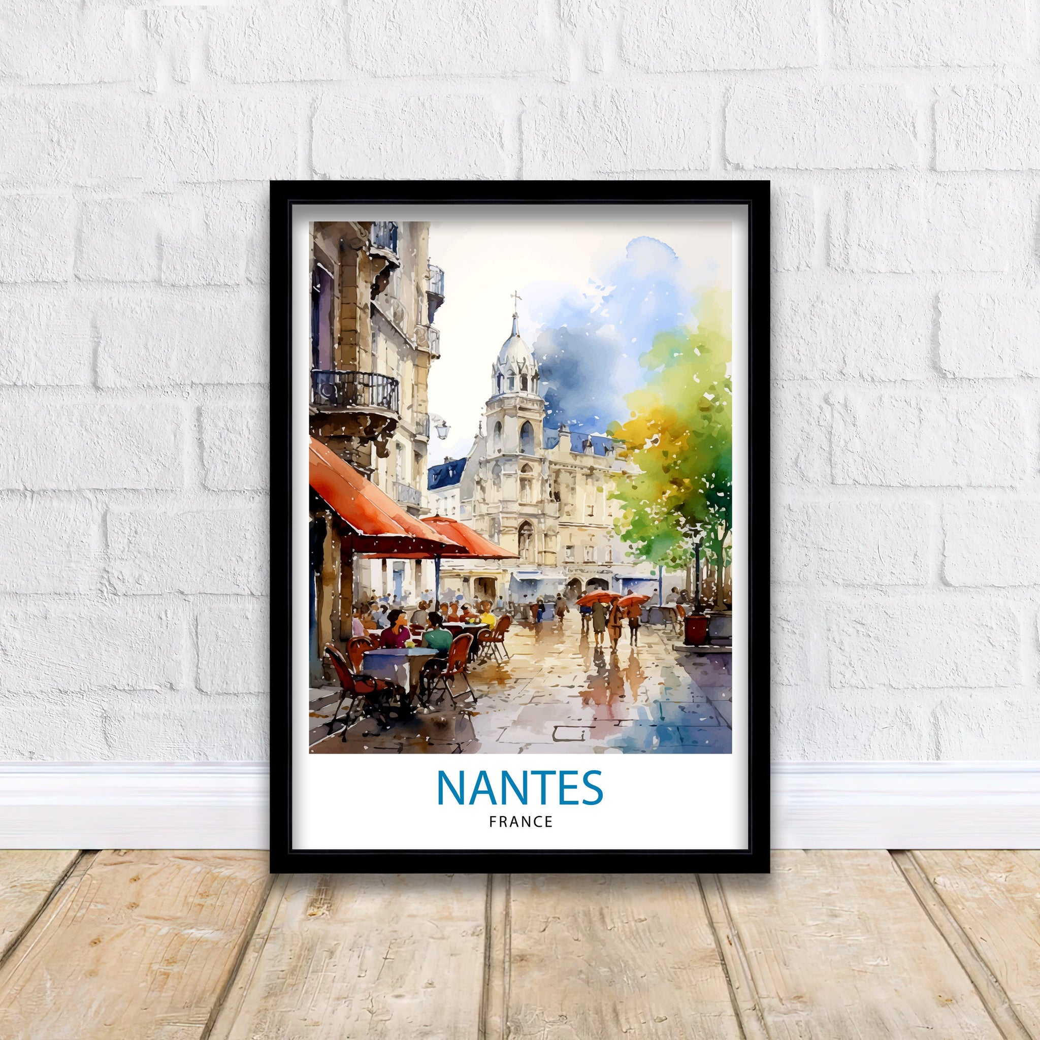 Nantes France Travel Print Nantes Wall Decor Nantes Illustration Nantes Travel Poster Gift For Nantes France Home Decor