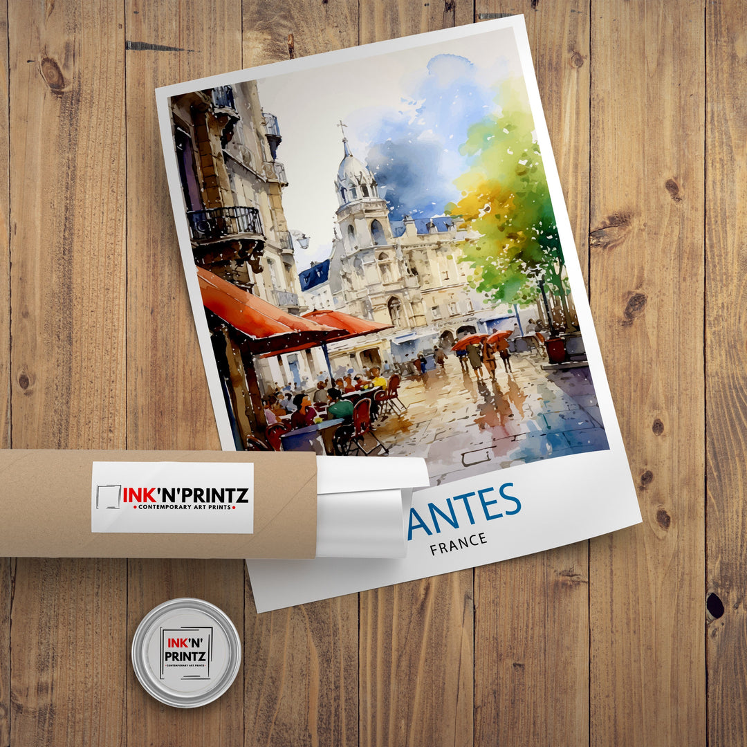 Nantes France Travel Poster Nantes