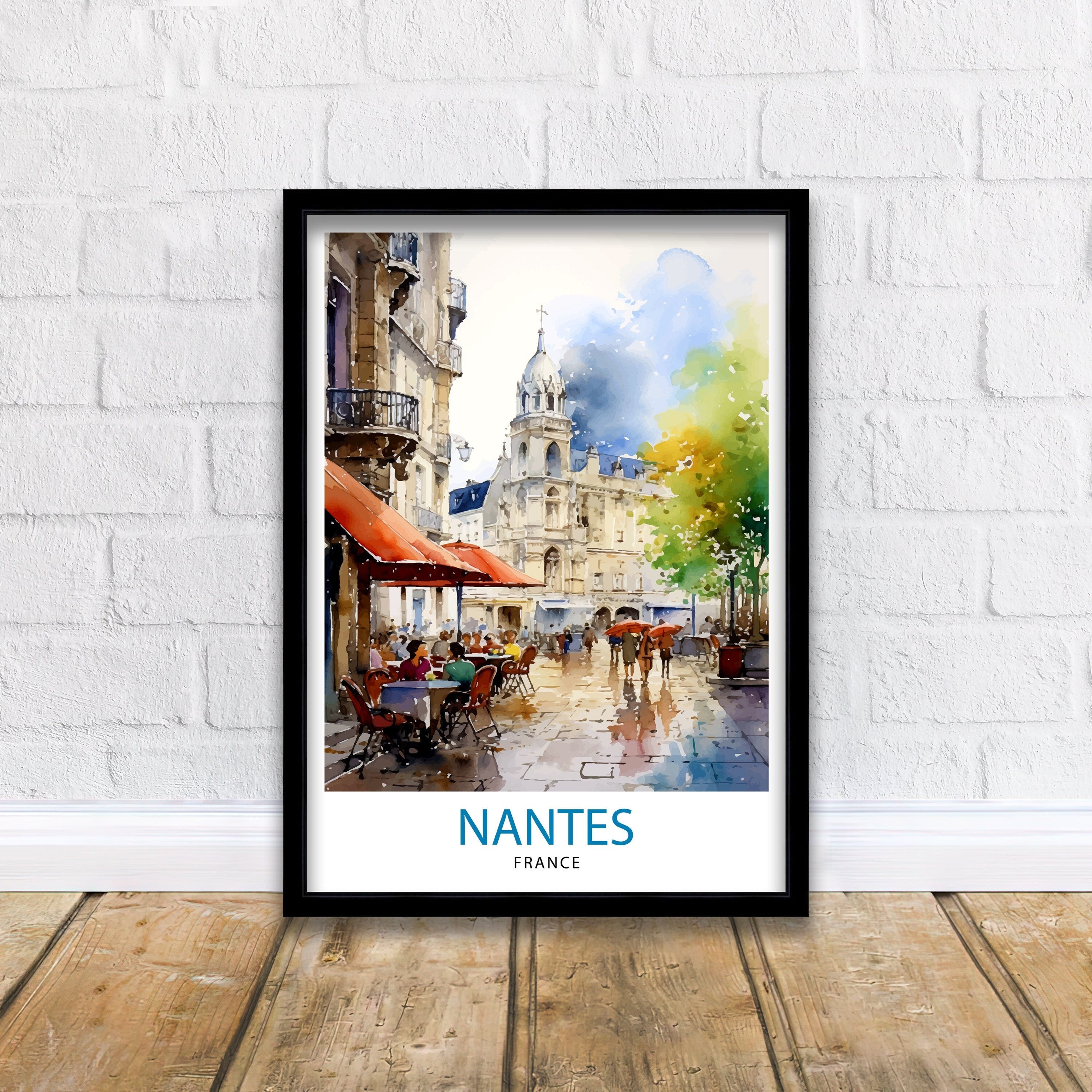 Nantes France Travel Print Nantes Wall Decor Nantes Illustration Nantes Travel Poster Gift For Nantes France Home Decor