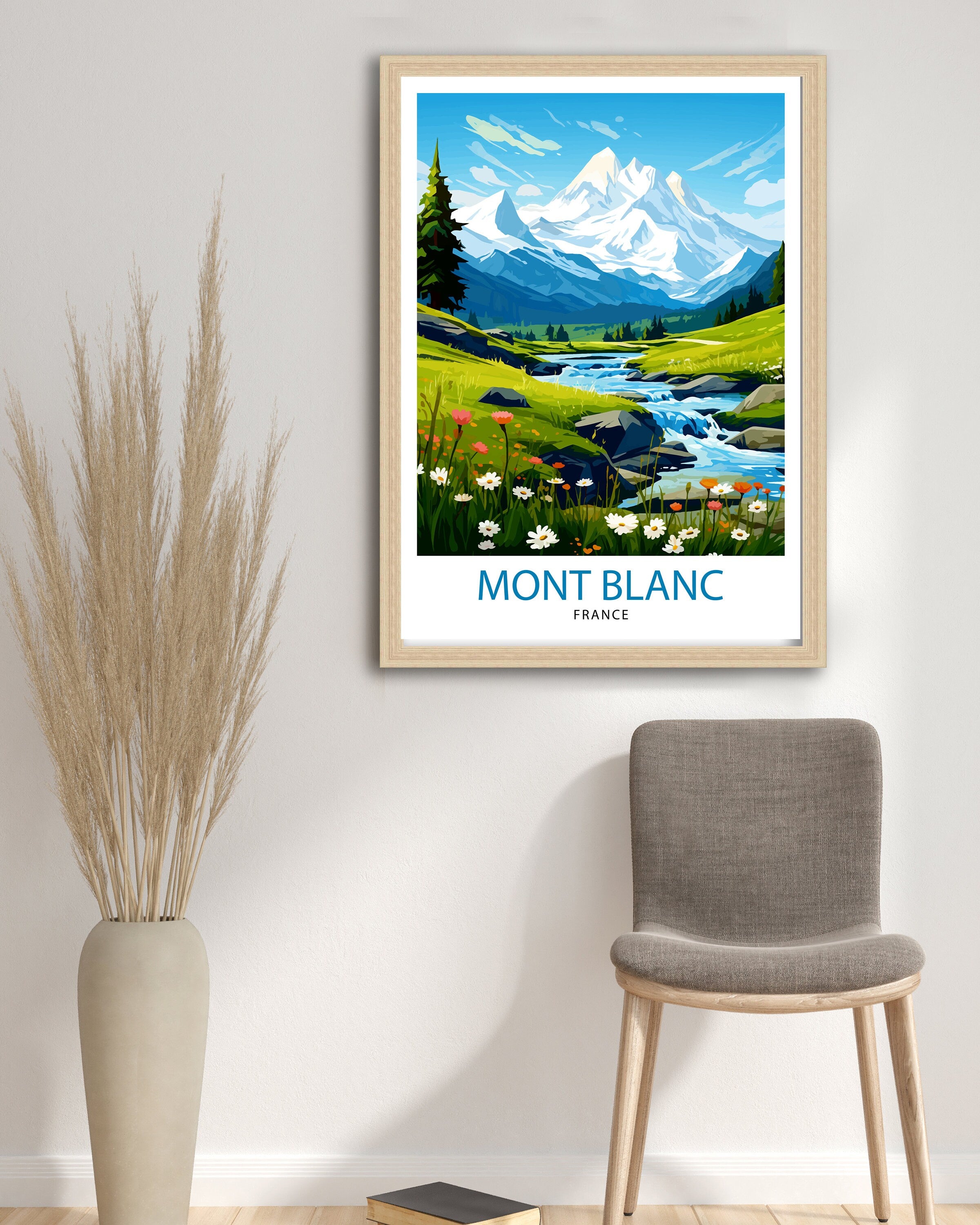 Mont Blanc France Travel Print