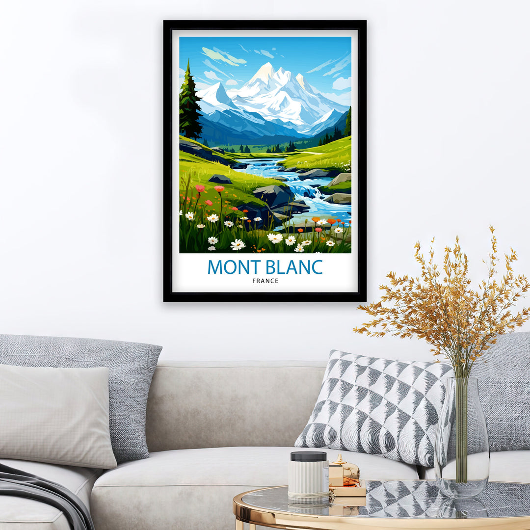 Mont Blanc France Travel Print